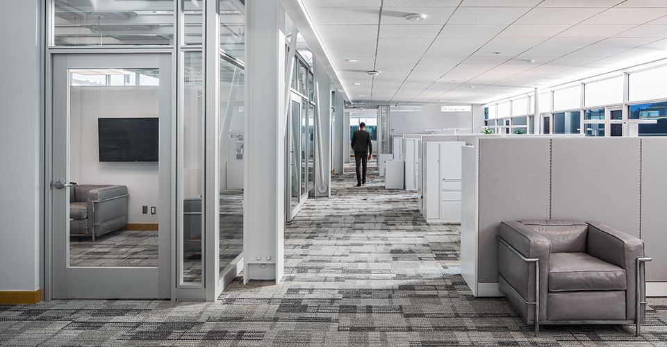 Summerhouse Shades carpet tile from Interface inside the OAA building