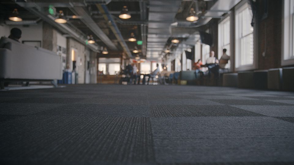 Yelp’s headquarters feature Interface carpet tiles with a minimalistic appeal