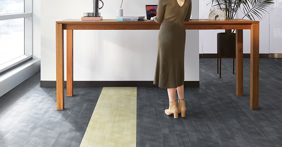 Drawn Lines™ luxury vinyl tile from Interface