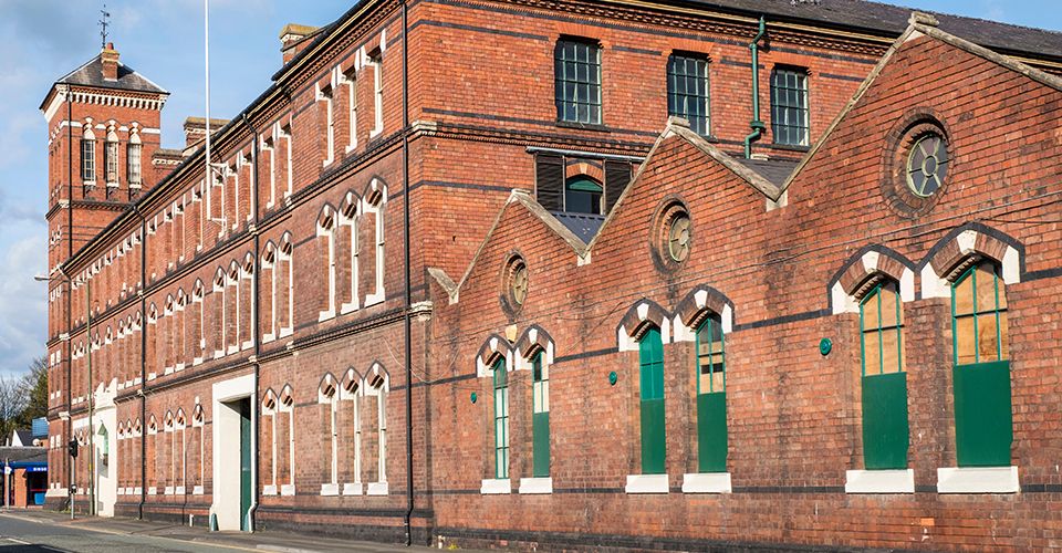 Old carpet making factory and warehouses, Kidderminster, England