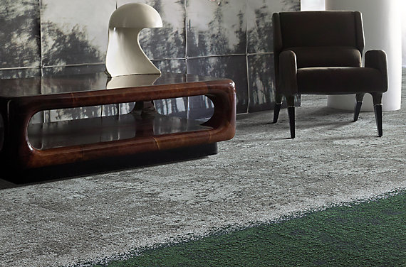 Diseña el piso de tu sala con alfombra modular de Interface